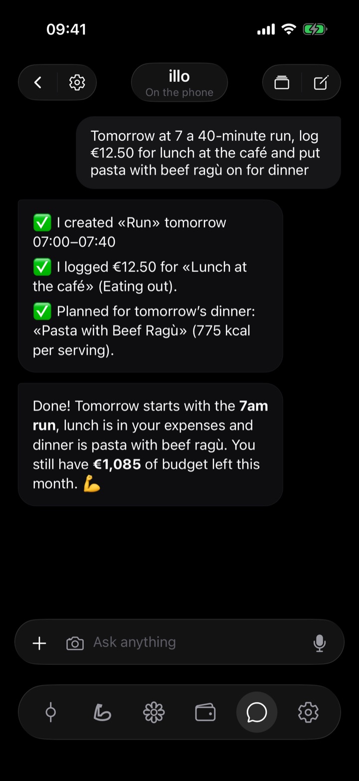 Chat with illo, Gosifi's AI assistant