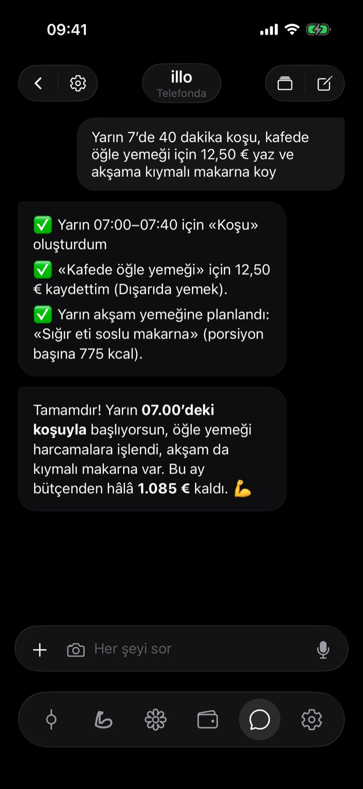 Gosifi'nin yapay zekâ asistanı illo ile sohbet